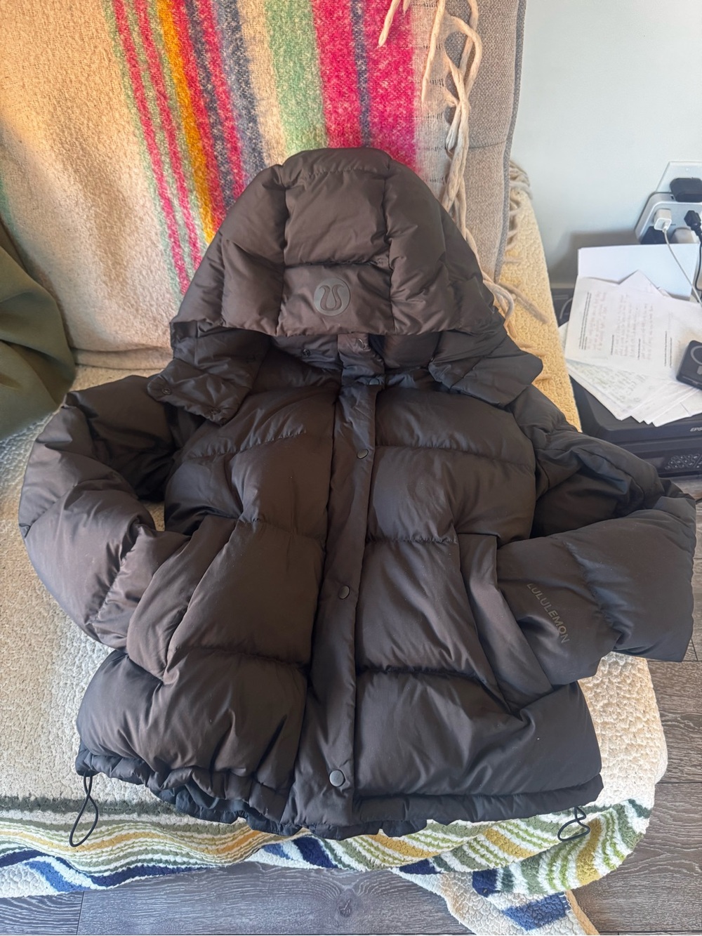 lululemon athletica Wunder Puff Hooded Jacket - Black